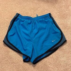 Blue women’s Nike athletic shorts